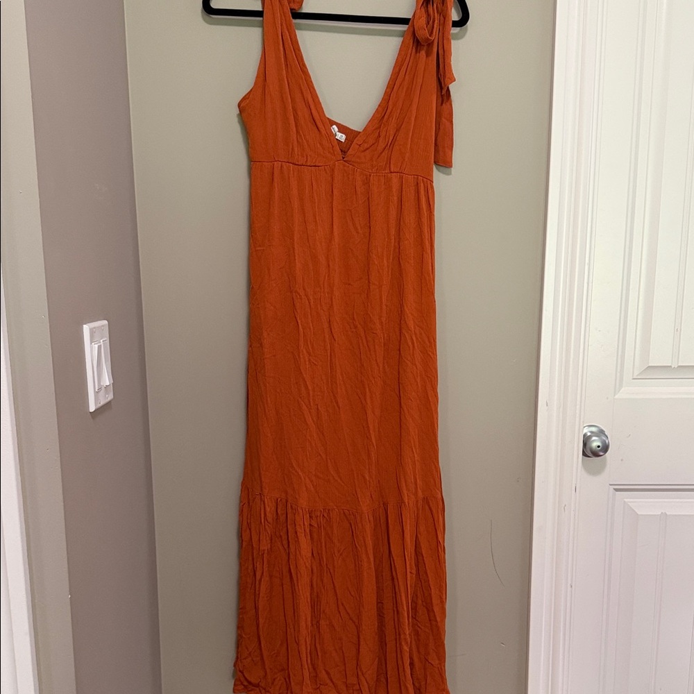 Abercrombie Elegant Orangey-brown Maxi Dress